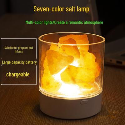 USB Лампа из гималайской соли: Красочный ночник с отрицательными ионами и креативный прикроватный подарок