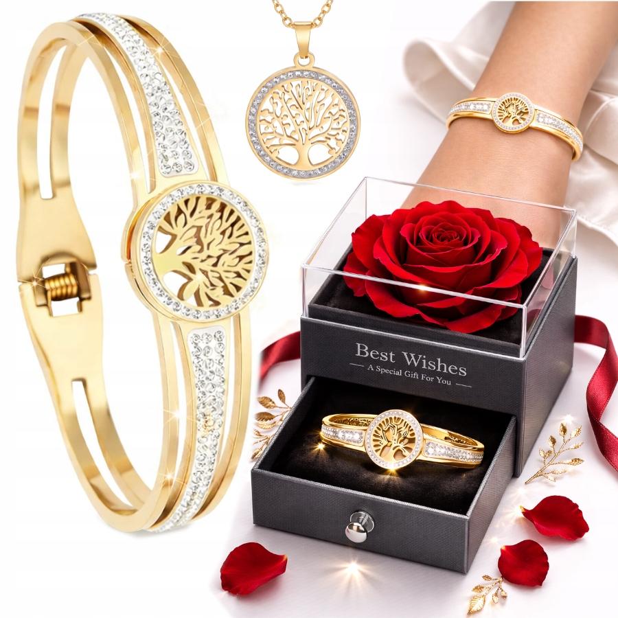 GOLDEN DIAMOND NECKLACE Women' Rose Tree 40-50cm For Women