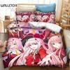 Kawaii Girls DARLING In the FRANXX Zero Two Anime Bedding Set Boys Girls Twin Queen Size Duvet Cover Pillowcase Bed Kids Adult