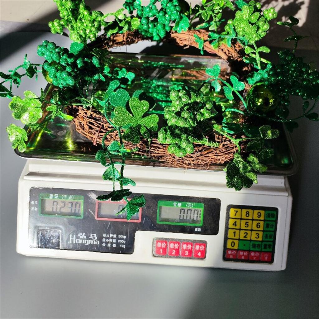 Wreath Bow Green Wreath St. Patrick's Day Decoration Door Hanging