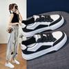 Sneakers Women's  Spring New Thick-soled Color Matching Students Casual All-match White Shoes Trend