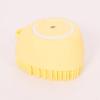 Ding Dong Pet Pet Heart Silicone Shampoo Brush, Yellow, 1 Piece, Korean Pet Shampoo