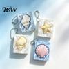 Durable 3D Printed Key Accessory Shell Starfish Press Keychain, Marine Theme Stress Relief Interactive Clicking Toy Holder, Sensory Fidget for