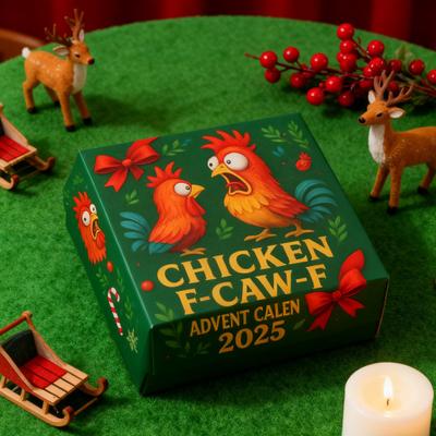 Рождественский календарь Yousheng Chicken F-Caw-F, 24 дня до Рождества, Подарочная коробка, Забавные куриные украшения, Подарки с животными с фермы для любителей кур, Семья