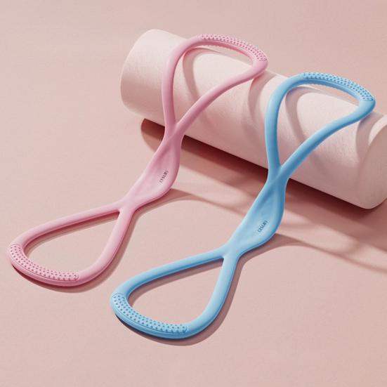 Фитнес-резинка-восьмерка, противоскользящий силикон, 15/25/35 фунтов, для мужчин и женщин, для растяжки рук и плеч, силовых тренировок, упражнений, эластичный ремень, эспандер