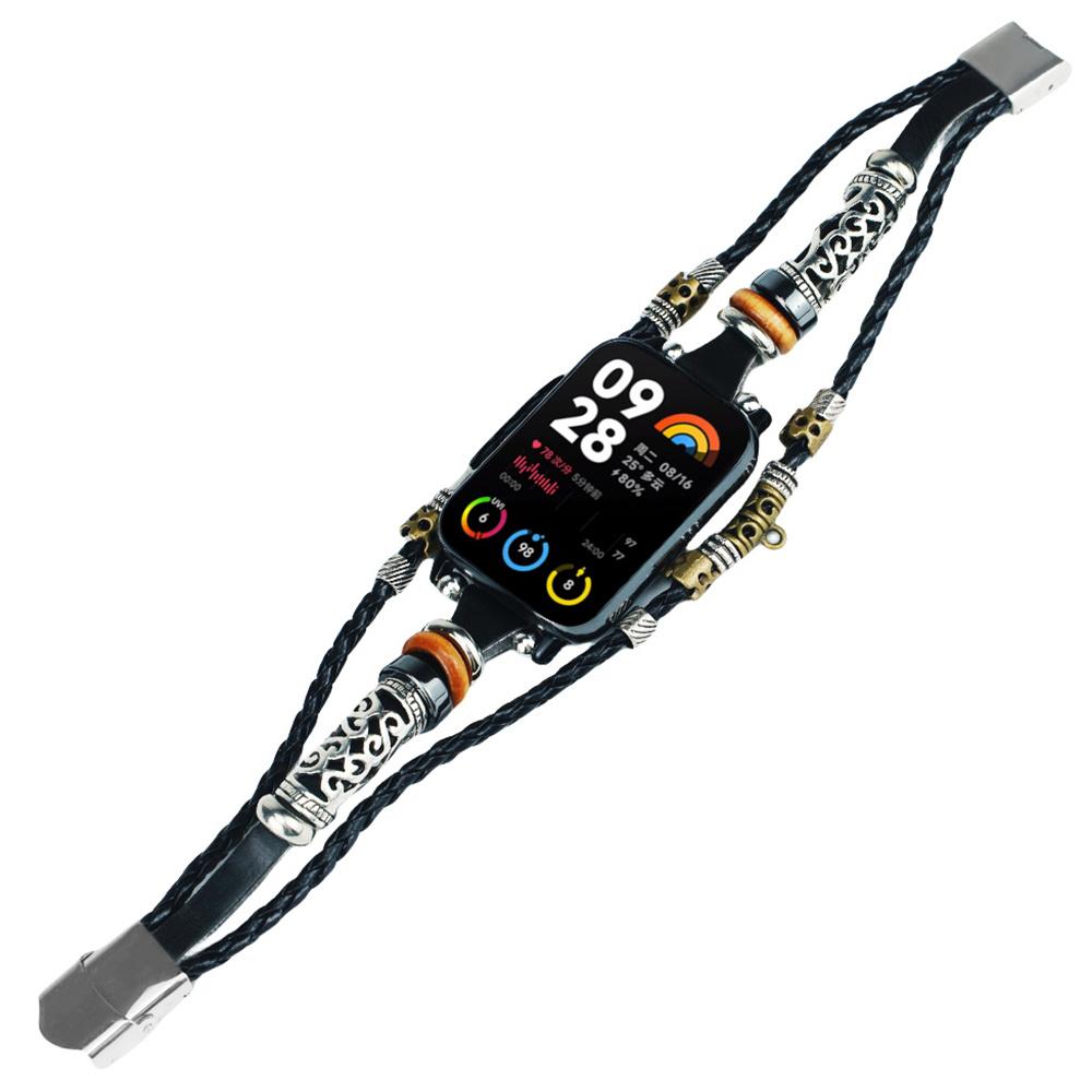 For Xiaomi Smart Band 8 Pro Watch Band Retro Ethnic Style Beads Watch Strap Bracelet