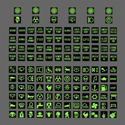 Переключатели Реле Декоративная Наклейка на Панель Цепи Наклейка на Кулисный Переключатель Этикетка ПВХ Светящаяся Автомобильная Наклейка