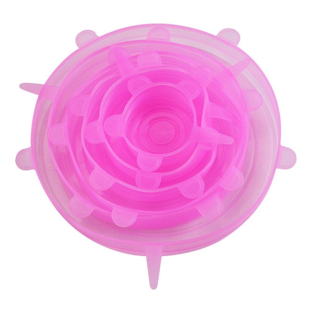 6PCS Kitchen Gadgets Silicone Lids Reusable Bowl Cap Useful Fresh-keeping Cover