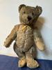 [USED] Vintage teddy bear, 52cm, cries from belly, moves limbs, yellow ribbon intact