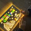 LED Note Board with Colors Light-up Acrylic Message Board Illuminated Dry Erase Writing Drawing Board for Kids And Adults