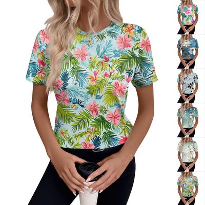 Женские топы с коротким рукавом, свободная футболка со складками и воротником