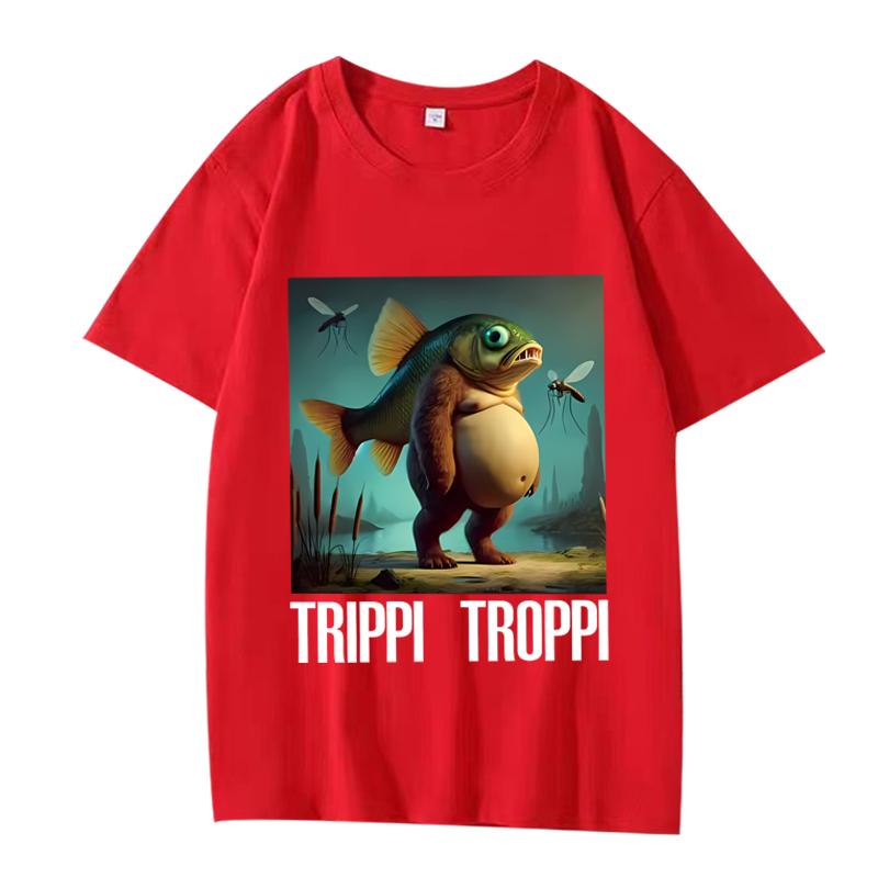 Trippi Troppi Смешные Итальянские Животные Мем Графическая Футболка мужская женская Оверсайз 100% Хлопок Летняя Унисекс plus size