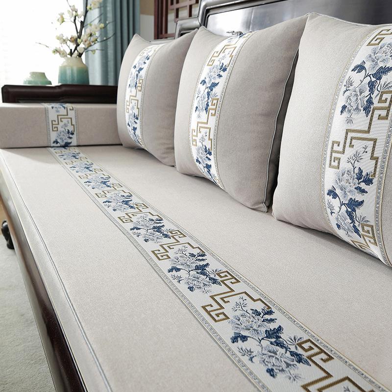 Подушка для дивана из палисандра, новая подушка в китайском стиле, мебель из цельного дерева, нескользящая утолщенная губчатая подушка высокой плотности, подушка для сиденья