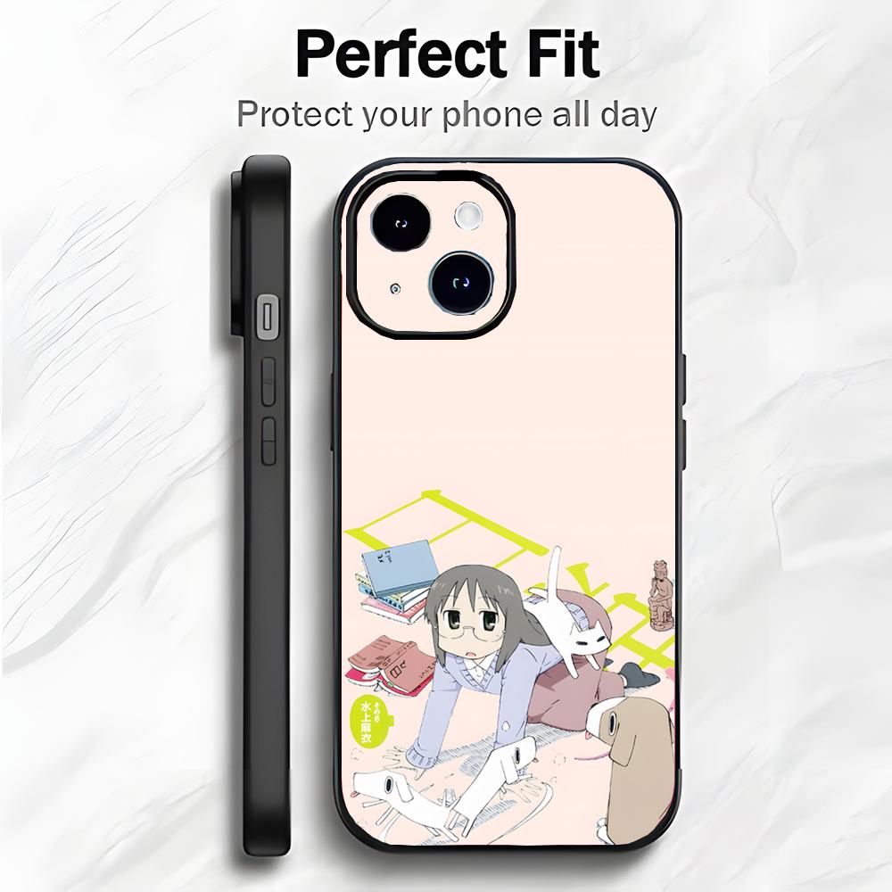 Милый забавный Slice Аниме N-Nichijou Чехол для телефона Чехол для телефона Мягкая упаковка Легкий Для iPhone17 16 15 14 13ProMax