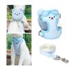 PPL Pet Dog Teddy Bear Backpack Harness Leash Set, Blue