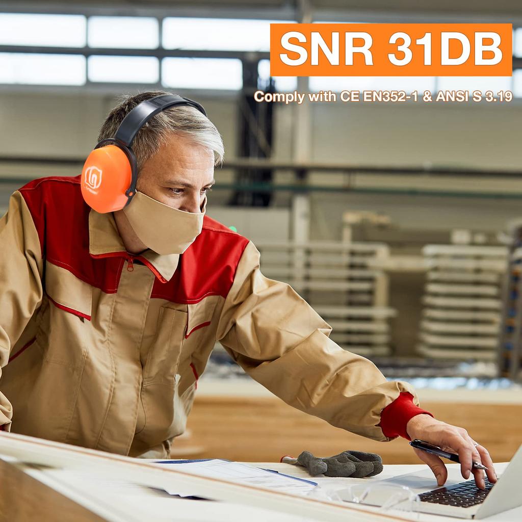 Foldable Noise Hearing Protection Hearing Protection Earplugs for and Loud Events [LYSIAN] Earmuffs, Shooting, Workplaces,