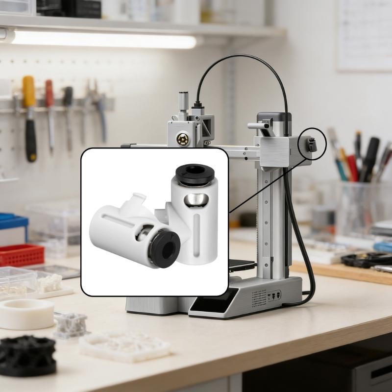 Набор из 2 высокоточных PTFE фитингов для подачи филамента для 3D-принтера A1mini с керамическими направляющими, самосмазывающиеся