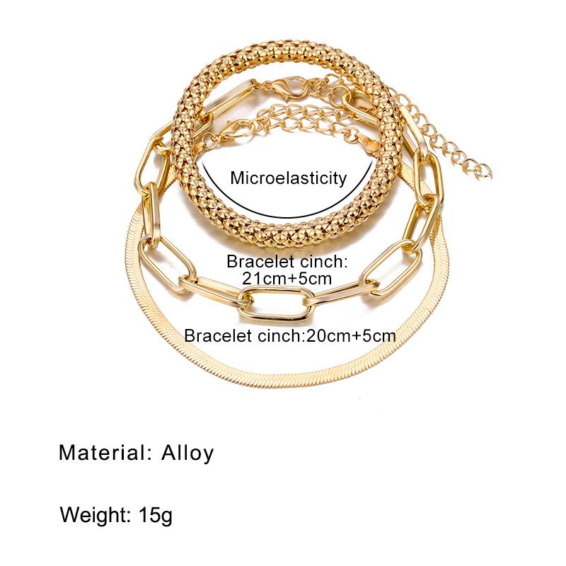 Новый многослойный браслет из змеиной кости, креативный ретро-браслет из металлической цепочки AVE