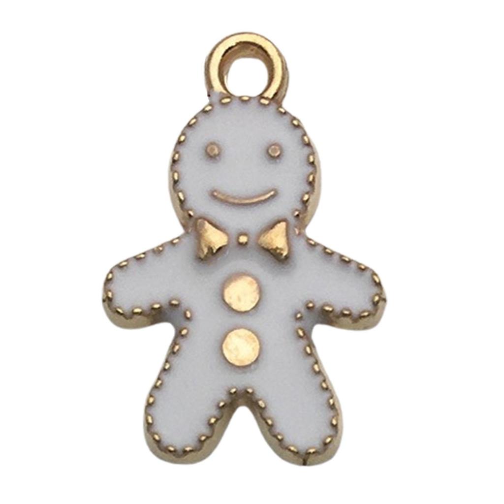 Set of 50 Christmas Oil Drop Pendants: Cute Santa, Snowman, Tree DIY Jewelry Accessories