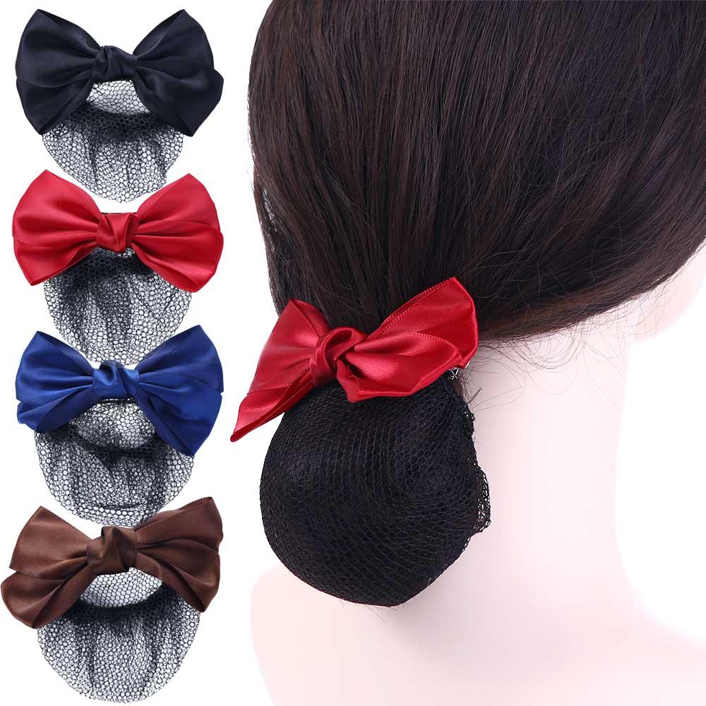 Headwear Satin Hair Clip Korean Bun Snood Hairgrips Cover Net Ponytail Clip Women Spring Clips