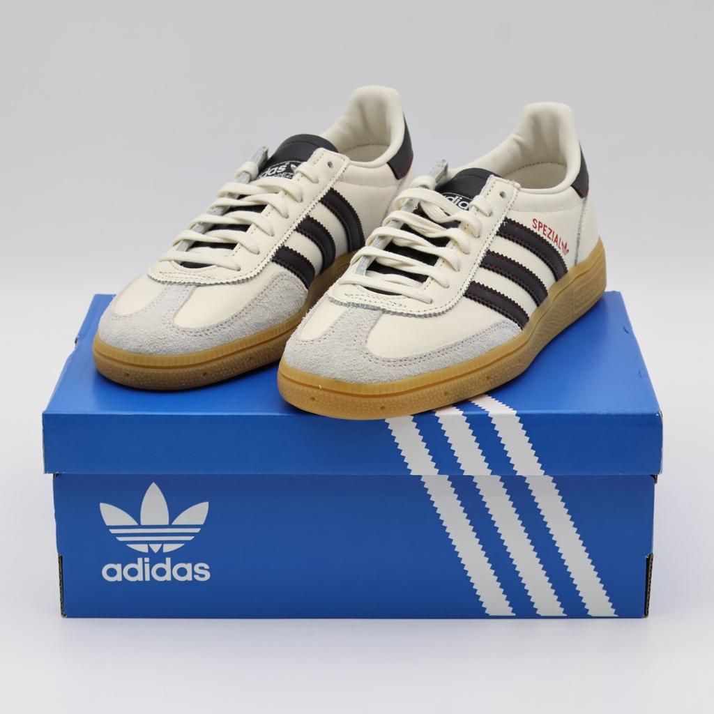 JH6398 adidas Originals Handball Spezial Белый с черным Core Black Резиновая подошва (Мужской)