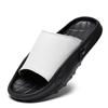 Fashion Male Comfortable Leather Slippers Homes In Indoor Slipper Summer Half Drag Mens Slip On Walking Shoes New Handmade Male Shoes