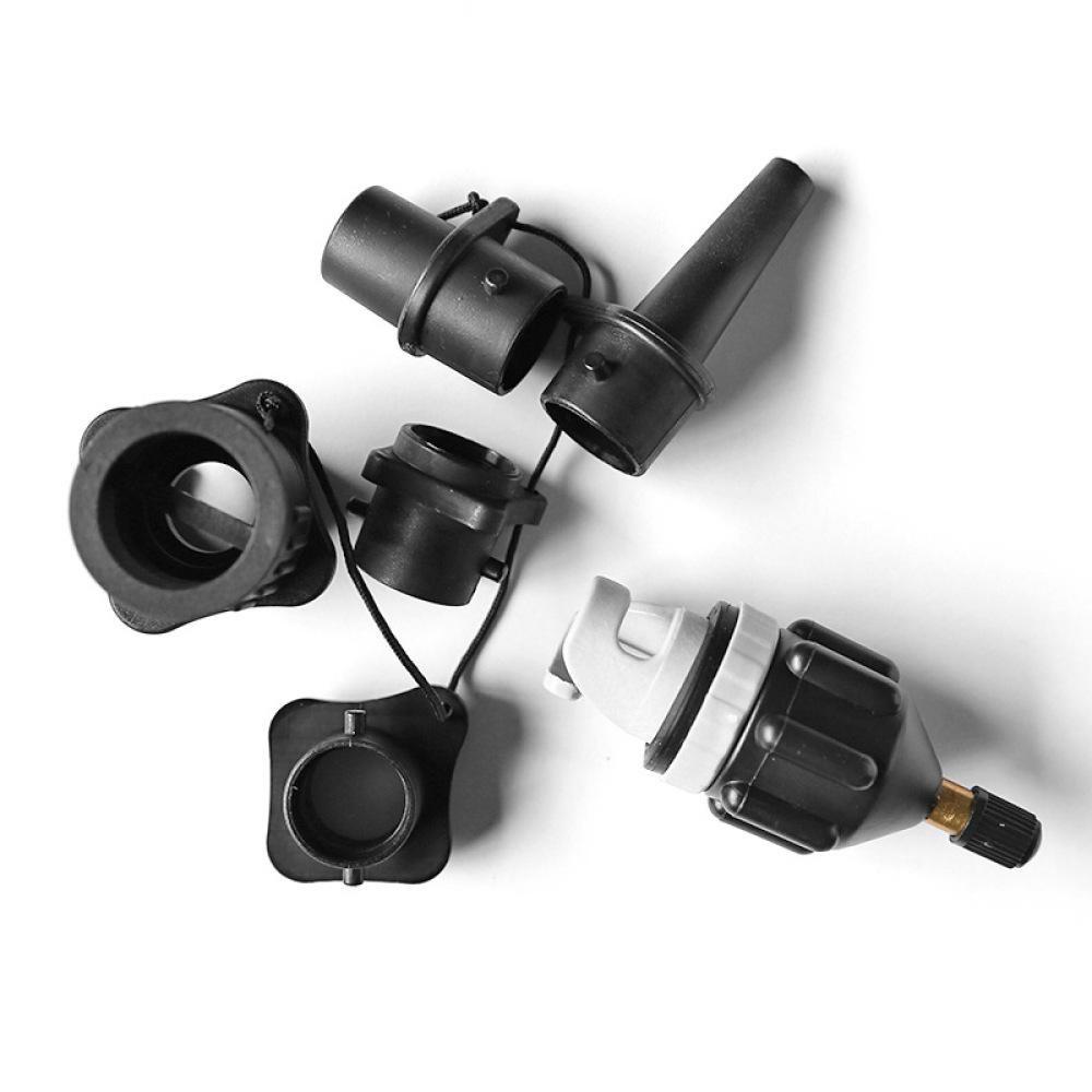 Inflatable Boat Air Pump Air Valve Adapter Kit Paddleboard Air Nozzle Multifunctional Conversion Head Air Adapter With 4 Air Valve Nozzles