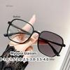 Intelligent Changing Color Photochromic Sunglasses for Ladies Women Trendy Near Sight Eyeglasses Fashion Finished Myopia Glasses
