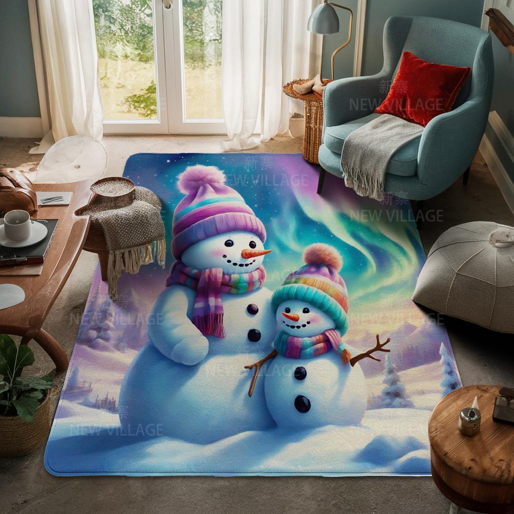 Ковер у входа в дом Домашний коврик у двери Гостиная Ванная Комната Ноги ванная комната Нескользящие коврики с водопоглощением для ванной Счастливого Рождества зима