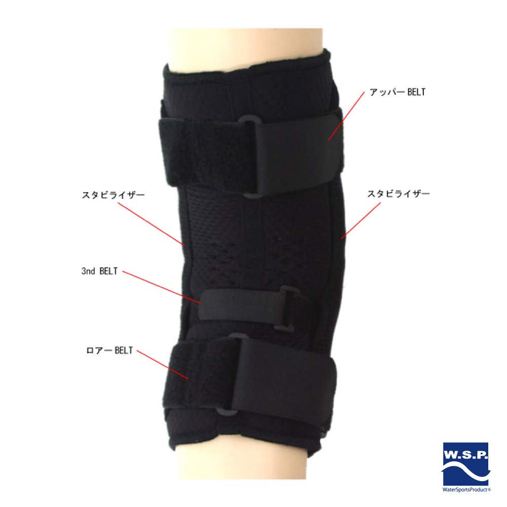 Поддерживающий эксклюзивный GR9 BLK черный наколенник мокрый материал с отверстиями окружность WSP. (L (Колено 38-43см))