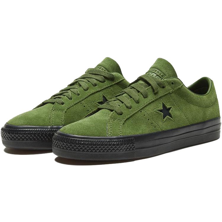 Converse One Star Pro Retro Casual Slip Resistant Durable Low Top Skate Shoes Unisex Sneakers Green 166838C