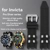 26 мм ремешок для часов Invicta Russian Diver - Силиконовый резиновый ремешок с металлическими вставками, Профессиональный дайверский браслет для мужчин/женщин