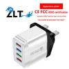 Цветное многопортовое 4 USB-порта Зарядное устройство для путешествий 5 В/2,4 А Быстрая зарядка с вилками EU/UK/AU - Новая модель