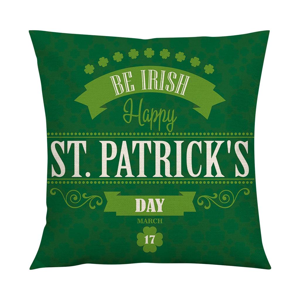 Улица. Наволочка для домашнего декора из хлопка и льна на день Святого Патрика, квадратный диван, домашний декор