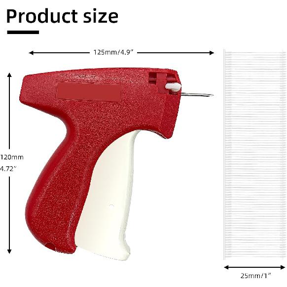 1606pcs Tagging Gun Kit, Tagging Gun for Clothing, Standard Retail Price Tag Attacher Gun Kit for Clothes Labeler with 6 Steel Needles and 1600 1-in