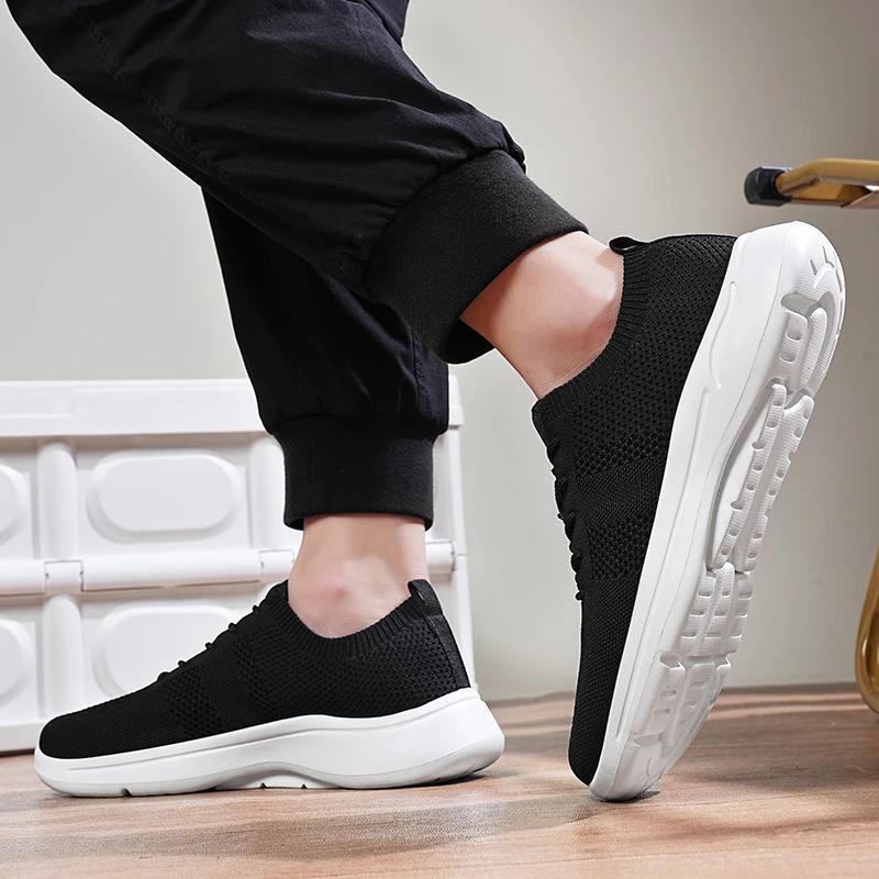 Running Walking Men Knit Shoes Fashion Casual Sneakers Sport Breathable Sport Athletic Gym Lightweight Men Sneakers Casual Shoes