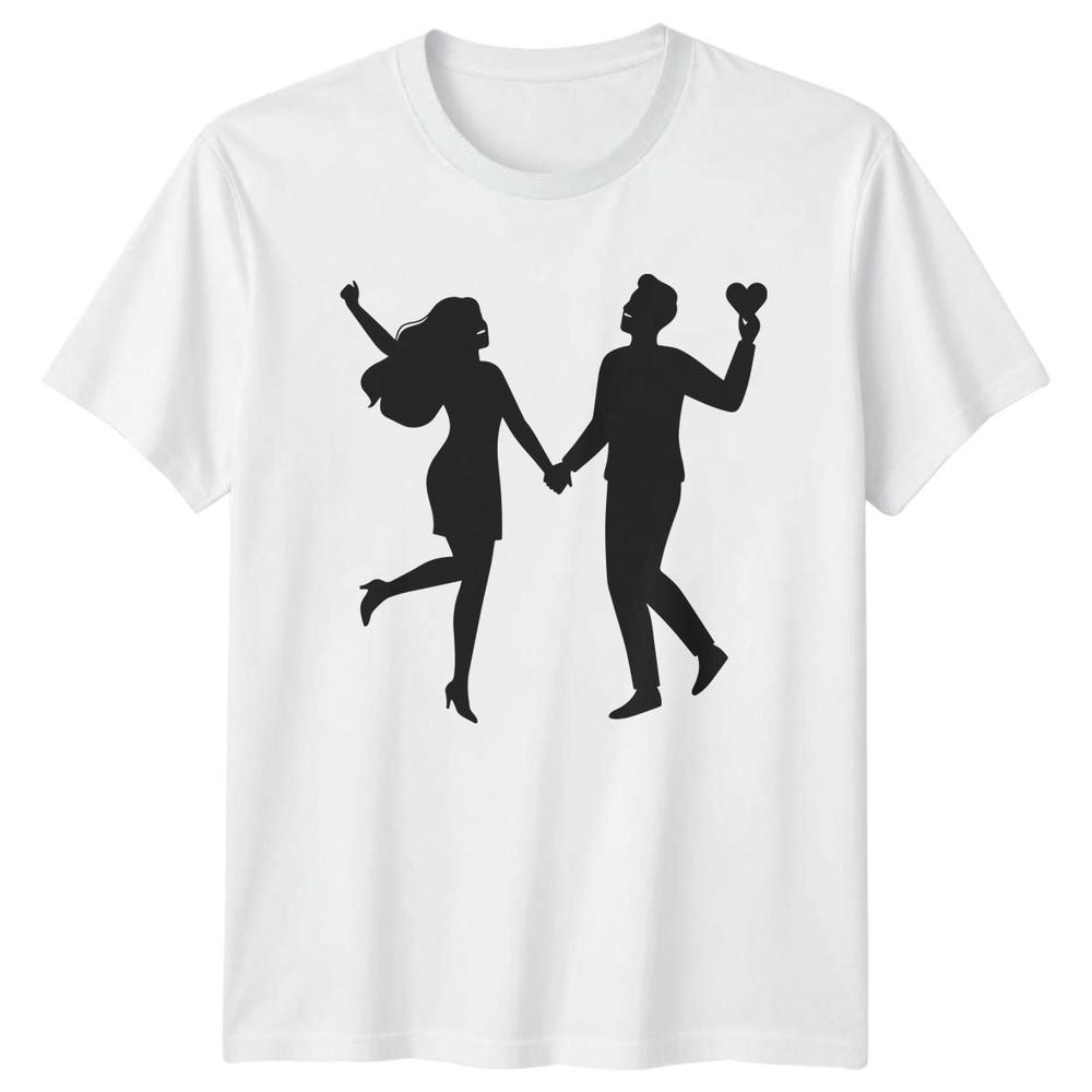 Couple Silhouette RoUnisexce Unisex Graphic Tee Unisexs Unisexs TShirt