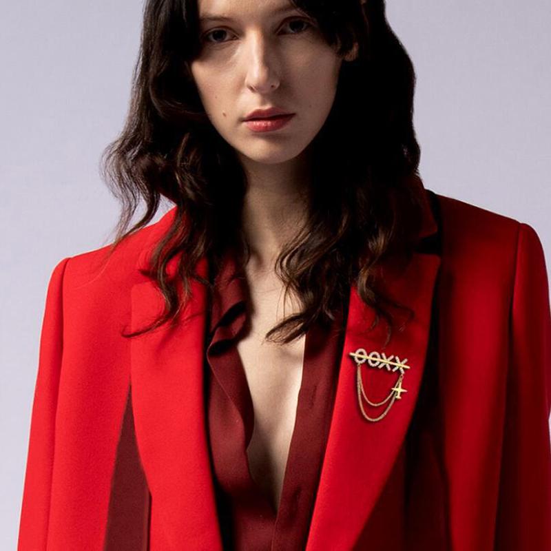 Brooch Jewelry Accessories Hijab Tassel Lapel Pin Suit Shirt Collar