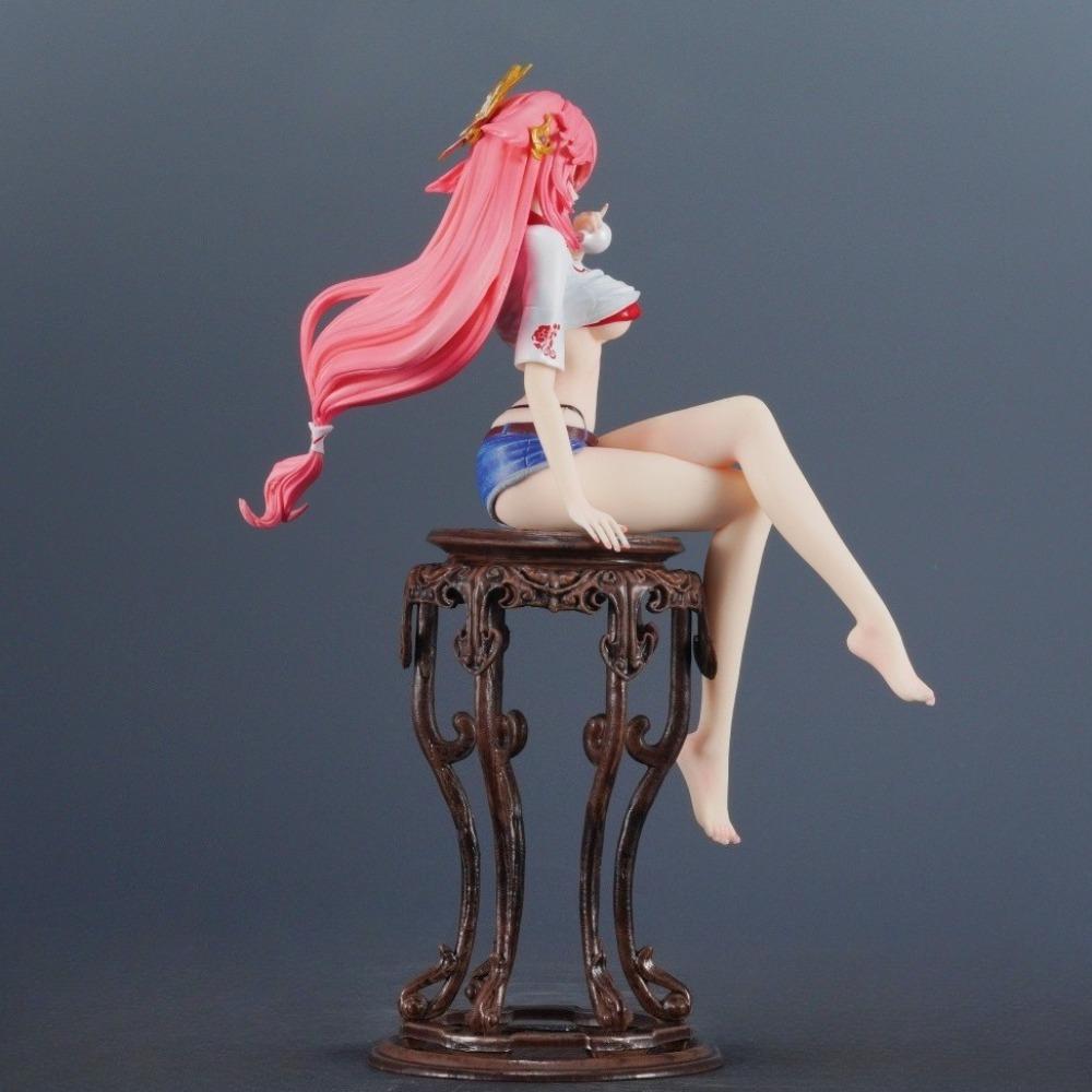 24 см/9,45 дюйма Аниме Genshin Impact Фигурка Яэ Мико Фигурки Действия ПВХ Статуя Настольное Украшение Коллекция Модель Игрушки Подарки