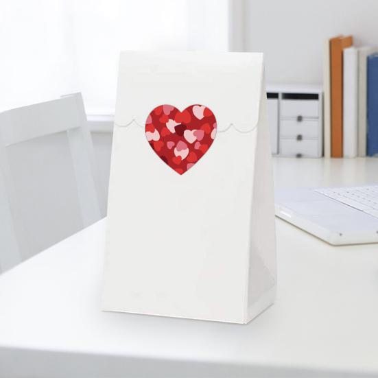 1 рулон наклейки в форме сердца праздничные красочные узоры художественная бумага наклейки на день Святого Валентина для пар