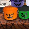 Halloween Candy Bucket Mini Trick or Treat Candy Holder with Handle Small Pumpkin Ghost Bucket for Halloween Party Supplies