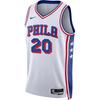 НБА Филадельфия 76ers Сезон 2024-25 Логотип Маккейна Атлетичная Удобная Баскетбольная Майка Мужская майка Белый DX8484-100