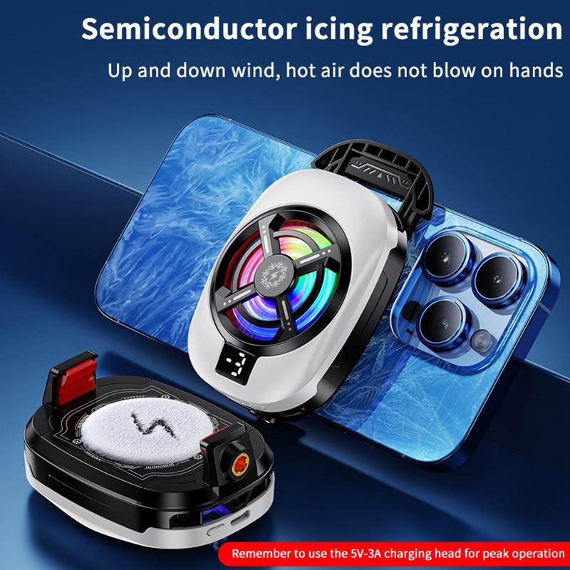 Полупроводниковый кулер для мобильного телефона, радиатор с задним зажимом для игр/прямых трансляций, кулер для телефона для iPhone Android универсальный