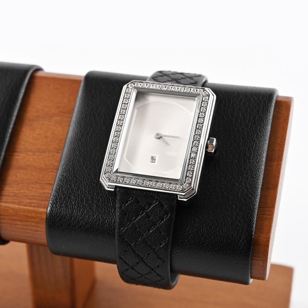 Papten Watch Wooden Watch For 2 Suitable for SM21503 Stand, Stand, Watches, Luxury, Stylish, Display, Storage, Photography, Gifts, Etc. (Black)