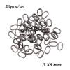 Durable Stainless Steel Line Tackle Fishing Hanging Snap Barrel Swivel Connector Oval Split Rings