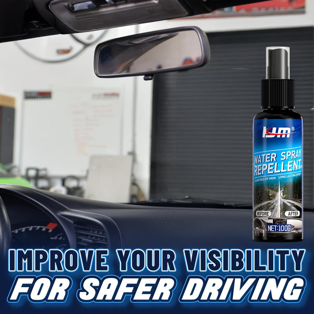 Спрей-водоотталкиватель для стекол, Улучшает видимость во время дождя, Предотвращает налипание снега и льда, Средство для обработки стекла