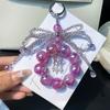 Crystal Bowknot Phone Pendant Alloy Cloud Charm Pendant Colorful Bead Phone Chain Beaded Bag Pendant for Women Wholesale