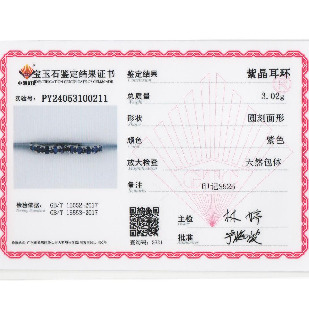 Exquisite Natural South African Amethyst Earrings 925 Sterling Silver Stylish Elegant Jewelry Gifts for Women and Girls