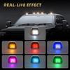 1PC 12LED Car Roof Lights Solar Powered Flashing Lights Cab Punch-Free for Truck Pickup