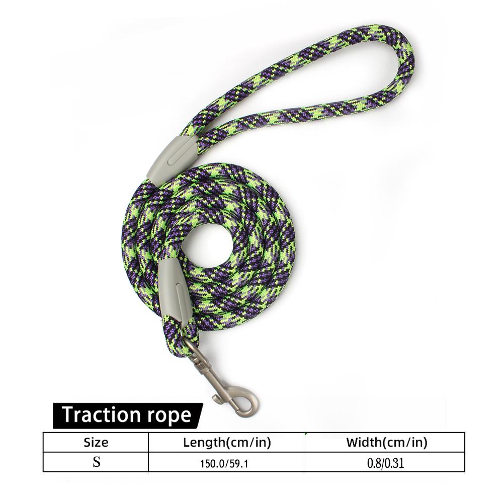 Классический ошейник и поводки для собак, 2 в 1, черная сетчатая веревка P, нейлоновый поводок, регулируемый нескользящий ремень, шлейка для тренировочной собаки, поводок